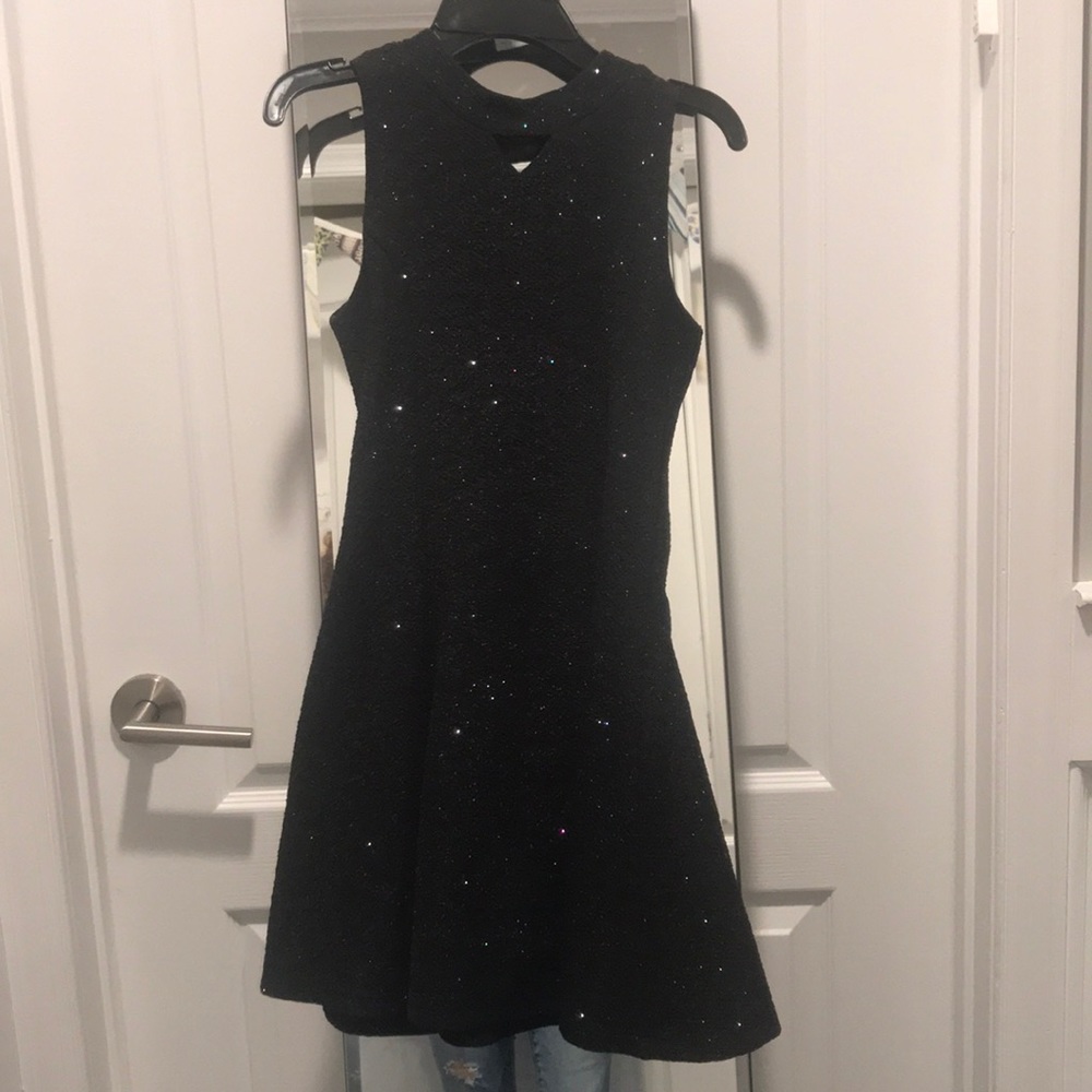 black glitter dress